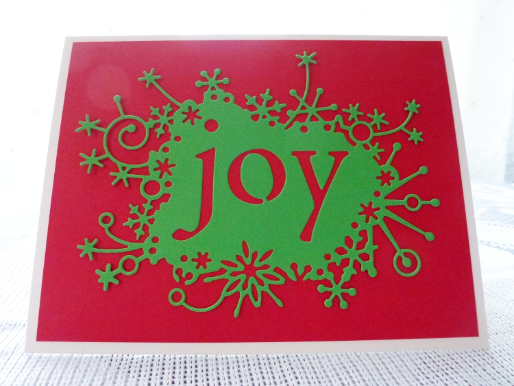 Handmade "Joy" Christmas Card