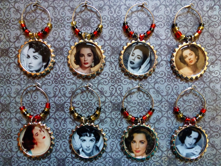 Elizabeth Taylor Wine Charm Set 3