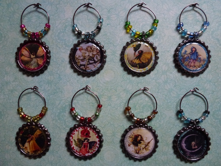 Fairies Wine Charms Set 1