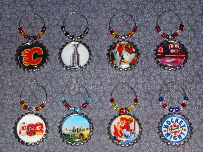 Flames Fan Wine Charms