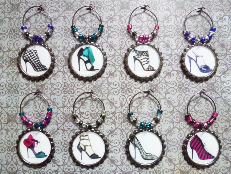 High Fashion Shoes Wine Charms Set 2