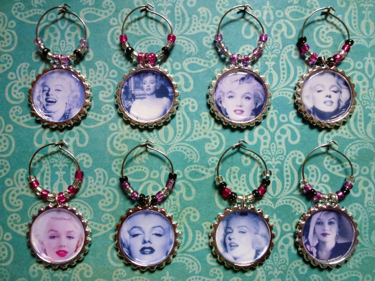 Marilyn Monroe Wine Charms Set 5