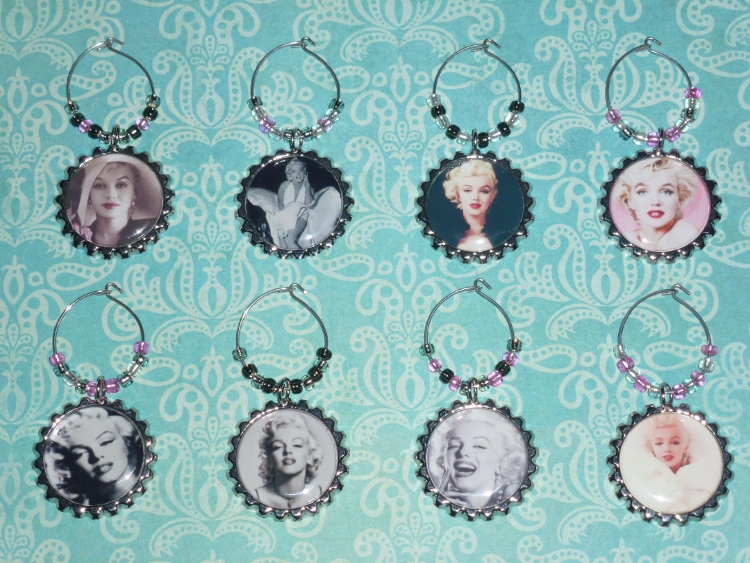 Marilyn Monroe Wine Charms Set 6