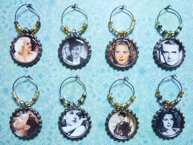 Movie Screen Legends Wine Charms Set 2