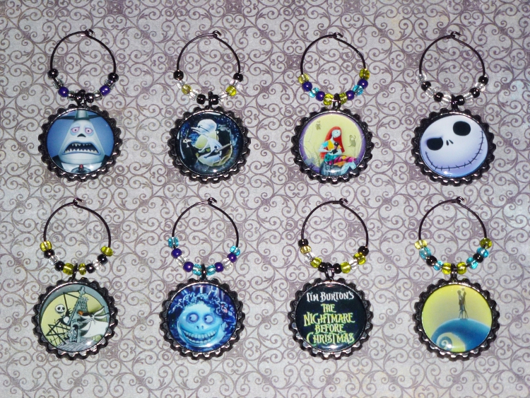 Nightmare Before Christmas Wine Charms Set 3