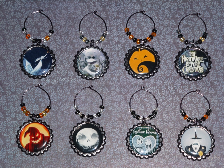 Nightmare Before Christmas Wine Charms Set 5