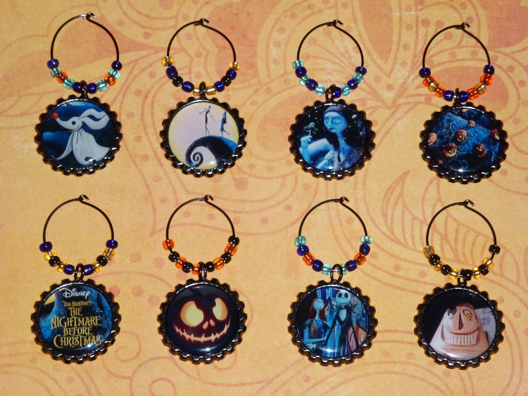 Nightmare Before Christmas Wine Charms Set 7