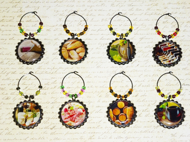 Wine Themed Wine Charm Set 2