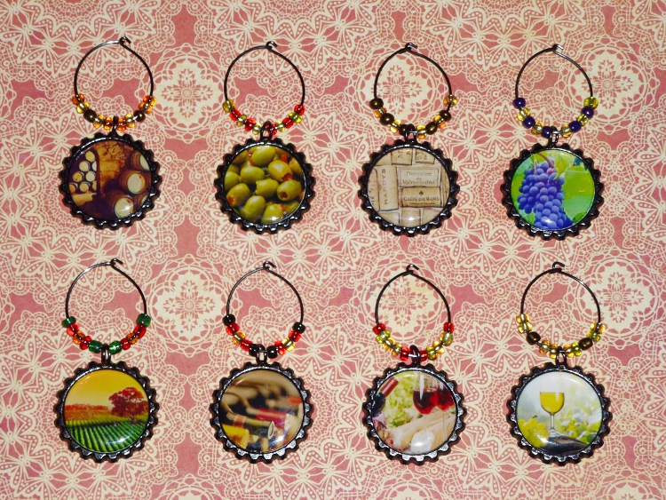 Wine Themed Wine Charm Set 3